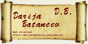 Darija Batančev vizit kartica